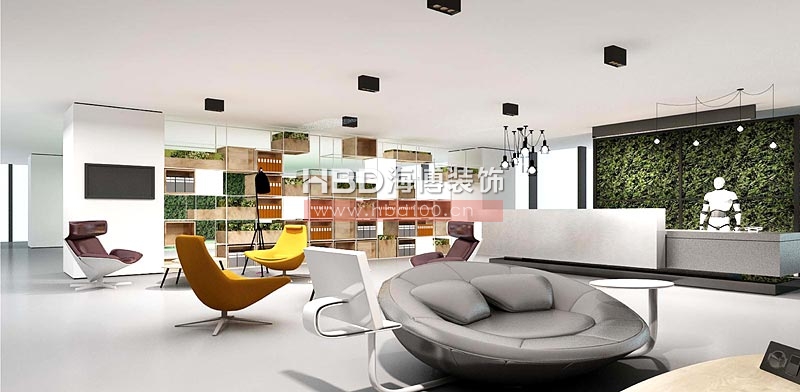 百田信息科技公司接待區(qū)設計