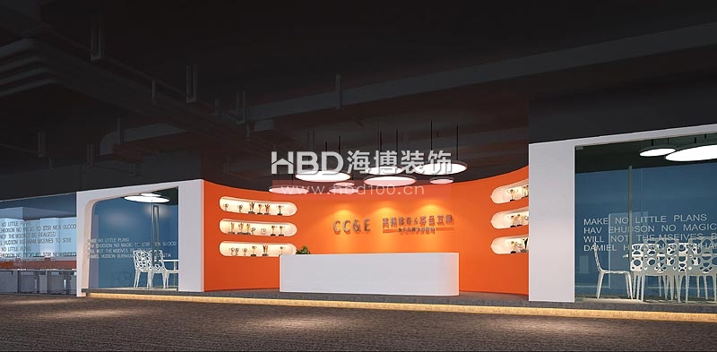 廣東英揚(yáng)傳奇廣告有限公司辦公室裝修 前臺通道裝修