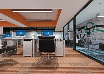 樂(lè)天創(chuàng)意園樣板房寫(xiě)字樓裝修A版