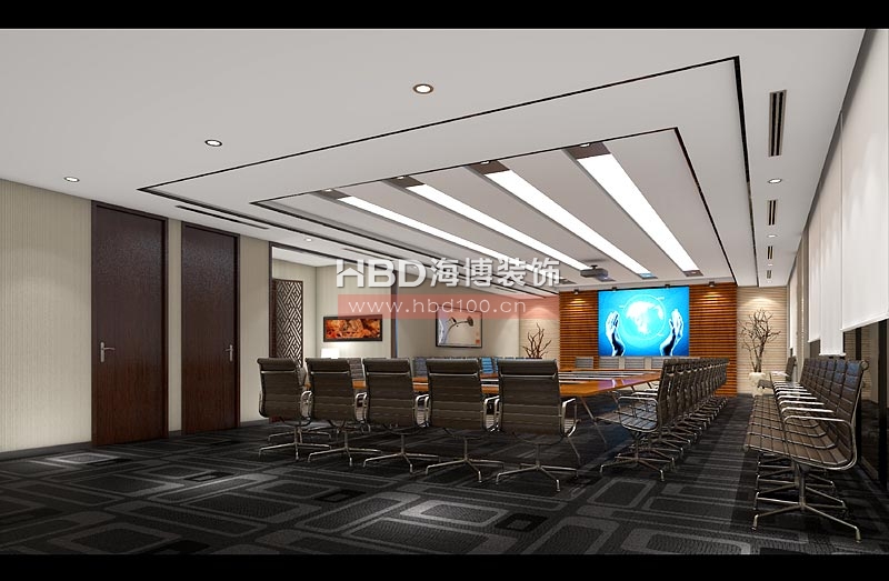 樂天房地產(chǎn)公司辦公室裝修 會議室效果圖