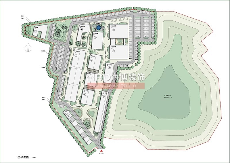 奧體創(chuàng)意園產(chǎn)業(yè)園設(shè)計(jì) 總平面圖