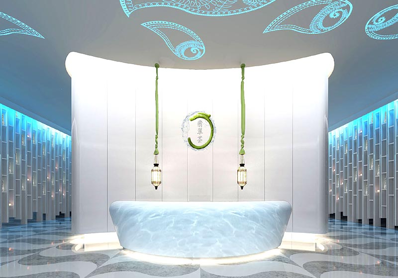 翡翠薈SPA會(huì)所裝修設(shè)計(jì) 前臺效果